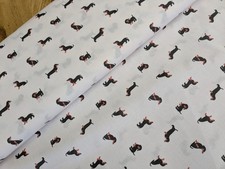 Baumwolle Stoff Meterware digital bedruckt Hunde, Baumwollstoff Dackel *Ab 50cm