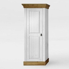 Massivholz Wohnzimmer-schrank 2farbig weiß Kiefer massiv Hochschrank Highboard