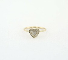 Diamond heart gold ring 22
