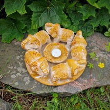 Budawi® Freundeskreis Elefantenkreis 5 Elefanten Figuren aus Terrakotta gelb