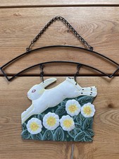 Osterdeko  Oster Deko Hase Metallschild zum Aufhängen,