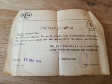 DDR OEM,  Ofen Bescheinigung
