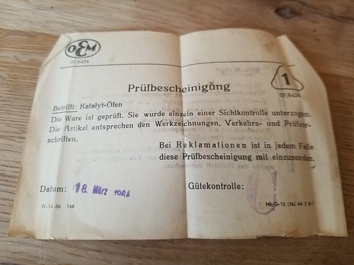 Ddr oem ofen bescheinigung - ddr,