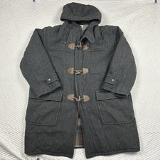 Vintage LL Bean Dufflecoat Herren Wolle Jacke mit Kapuze 90er USA - Maße prüfen