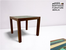Boatwood by WMK # Schöner & robuster kleiner Esstisch (90x90cm) aus altem Bootsh