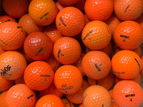 100 golfbälle orange mix - golfbälle,