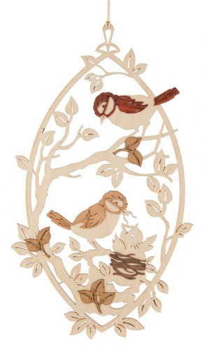 Fensterbild vögel erzgebirge - fensterbild,
