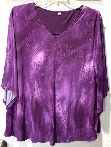 Purple pullover top - purple,