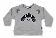 UBANG babblechat Sweater Sweatshirt  Longsleeve Racoon Waschbär grau  12 m  2Y  