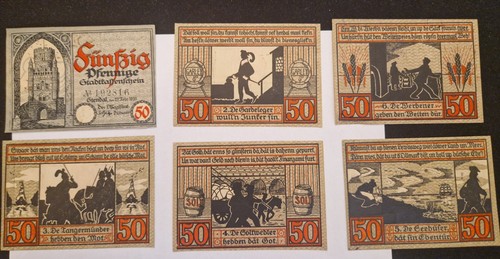 Verschiedene notgeldscheine - verschiedene,