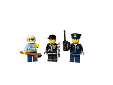 Lego City Minifiguren Polizei Polizisten Kommissar Figur | 3er Pack mit Zubehör