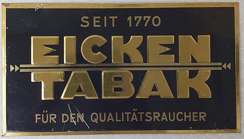Eicken tabak blechschild 50er - tabak,