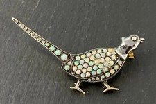 Brosche  Auerhahn  Opal &