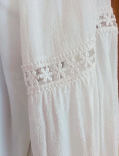 Cream damen romantik bluse - damen, romantik-bluse