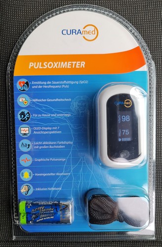 Curamed pulsoximeter inkl - curamed, 2x