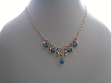 Halskette Gold Türkis Türkiskette 14K Gold Filled Bettelkette