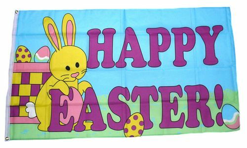 Fahne flagge happy easter - /,