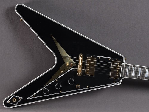 Gibson flying custom ebony - v,