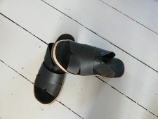 RIEKER Damen Pantolette schwarz Keilsohle weiche Innensohle Gr. 38 "Brandneu" 