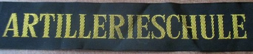 Artillerieschule cap tally - ,