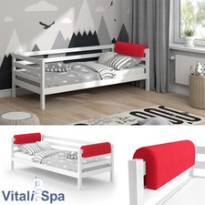 Bettkantenschutz Bettumrandung Kinderbett Kantenschutz rot Babybett Vitalispa 