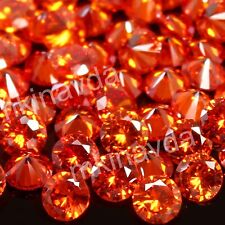 50 Stck. Set Natürlicher Ceylon Padparadscha Saphir 1,40 mm Runde Augen Saube...