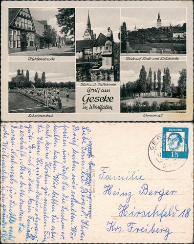 Ansichtskarte geseke mehrbild - geseke,