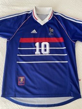 France Home Shirt World Cup 1998 Zidane #10