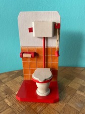 Toilette WC Holz Puppenstube Puppenhaus dollhouse  toilet