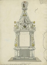 Im Stil von Thomas Fisher Aquarell Gemälde - Rochester Cathedral Kent