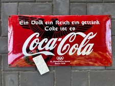 Emailleschild Coca Cola