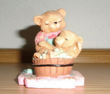 Teddymama mit Baby in der Badewanne  *Deko*