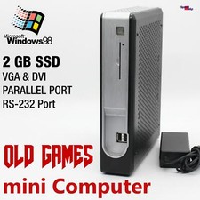 NANO MINI COMPUTER PC FÜR WINDOWS 98 SE DOS OLD GAMES SSD PARALLEL SPIELE ALTE