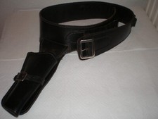 alter Colt Gürtel / Revolverholster Westerngürtel aus dickem echt Leder !