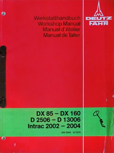 Werkstatthandbuch deutz - werkstatthandbuch,