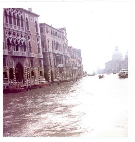 Vintage farbfoto venedig canal - venedig,
