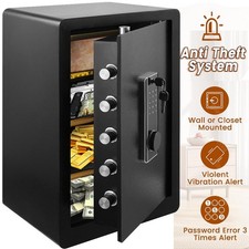 Großer Safe Tresor 73L Möbeltresor Mit Regal inkl.Schlüssel mit Alarmsystem