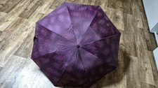 (Knirps )Automatic-Kult Regenschirm- Retro - Vintage -  Lila/schwarz Holzgriff