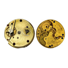 Schlüsselaufzug & Elgin 117, 1896 Taschenuhrwerke 6S, 8S Posten Ersatzteile (...