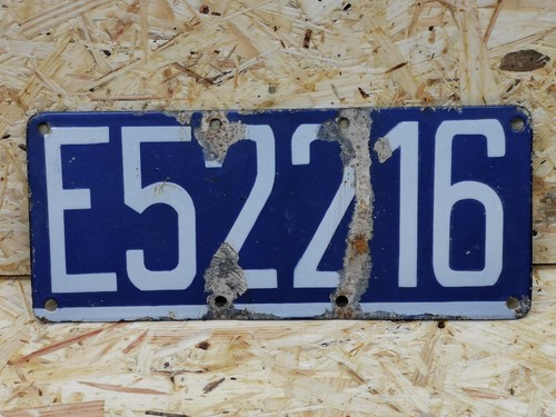 Altes emaille nummernschild - altes,