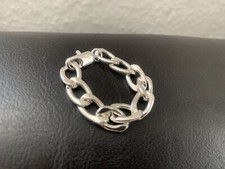 massiv Herrn Ketten Ring(?) ca. 10×0,8cm schlicht Kette mit Karabinerverschluss