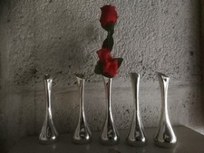 Deko Blumenvase Dekovase Vase /Vasenset Metall für Trockenblumen chic Neu R 48-3