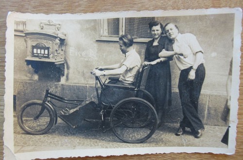 Altes foto fahrrad dreirad - fahrrad,