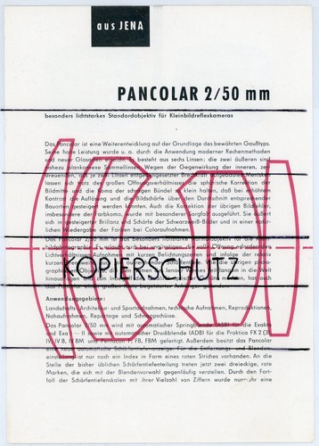 Carl zeiss jena prospektblatt - zeiss,