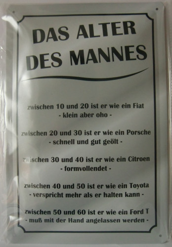 Blechschild cm spruch - x,