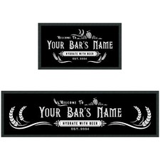 Lustige Personalisierte Barmatte Hydratisieren mit Bierläufer Männer und Frauen Name Garten...