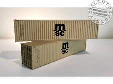 Pirat PI12602 - 1:87 H0 - Satz Von 2 Container Aus 40 " HC " Msc " Farbe Gelb O