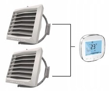 SET 2x Lufterhitzer VOLCANO mini 3-20kW 2100 m³/h EC Motoren Hallenheizung + HMI