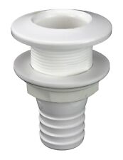 Borddurchlass Kunststoff weiß mit Schlauchanschluß Borddurchführung Wasserablauf