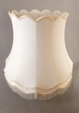 Stehlampen Lampenschirm Stoff Cremeweiss D 41 cm / 62 cm x H 50 cm E27